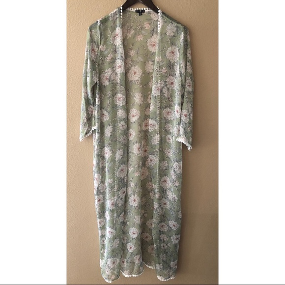 Crochet open front kimono cardigan - Picture 4 of 9